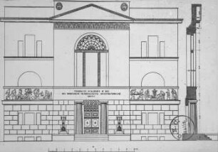 Berlin, Neue Münze (Königliche Münze), Entwurfszeichnung, erbaut 1798-1800, 1886 abgerissen. Heinrich Gentz