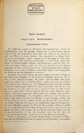 Lehrbuch der Anatomie des Menschen : in 2 Bänden, 2. Band. Gefäßsystem, Nervensystem und Sinnesorgane