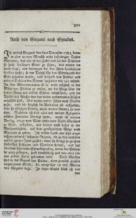 Reise von Girgenti nach Syrakus