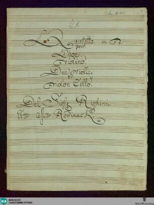 Quintets. Arr - Don Mus.Ms. 1631 : ob, vl, vla (2), vlc; F