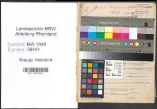 Entnazifizierung Heinrich Knaup , geb. 07.06.1903 (Kaufmaennischer Angestellter)