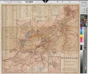 Wirtschafts-Karte des Preuß. Forstamtes Bredelar, Waldzustand 1.10.1925, Handstück des Forstinspektionsbeamten