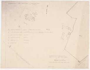 Neubau eines Wohnhauses für Staatsrat Gründgens im Bellevuepark, Berlin: Lageplan vom großen Tiergarten (zwischen Altonaerstraße und Spreeweg) 1:1000
