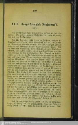 XXIII. Kriegs-Drangsale Reichenbach's