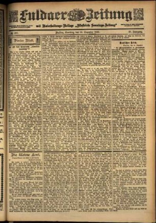 Vierte Ausgabe vom Samstag, den 15. Dezember 1900.