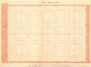 Gärtner, Friedrich von; Athen (Griechenland); Königliche Residenz (Athener Schloss) - Audienzsaal - Plafond (Aufriss)