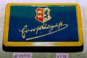 Blechdose für 25 Stück Zigaretten "Ernst August (CONSTANTIN, HANNOVER)"
