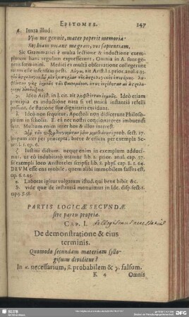 Partis Logicae Secundae sive partu propriae