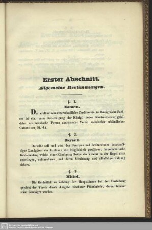 Erster Abschnitt. Allgemeine Bestimmungen