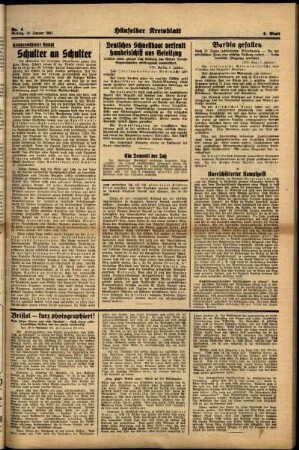 Zweite Ausgabe vom Freitag, den 10. Januar 1941.
