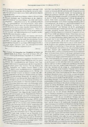 213-215 [Rezension] Stock, Eberhard, Die Konzeption einer Metaphysik im Denken von Heinrich Scholz