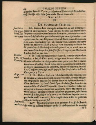 Sect. II. De De Societate Paterna.