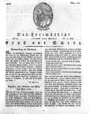 Nro. 117, Freitag den 13. Juny 1806