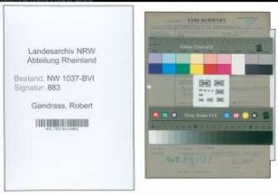 Entnazifizierung Robert Gandrass , geb. 10.11.1883 (Werkstaettenleiter)