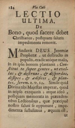Lectio ultima. De bono, quod facere debet Christianus ...