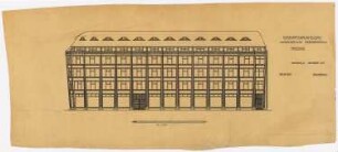 Geschäftshaus Junkernstraße, Breslau: Fassadenansicht (Variante) 1:100