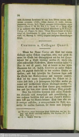Cantores s. Collegae Quarti