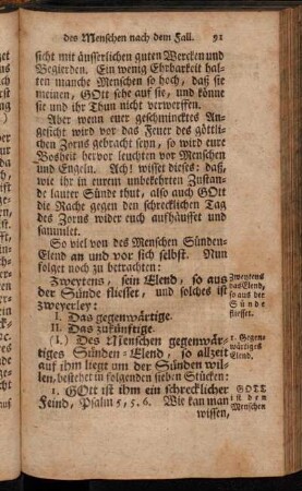 Zweytens das Elend, so aus der Sünde fliesset.