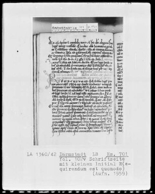 Exzerpte aus Origines und anderen Vätern De peccatis — Initiale R(equirendum est quomodo), Folio 102verso