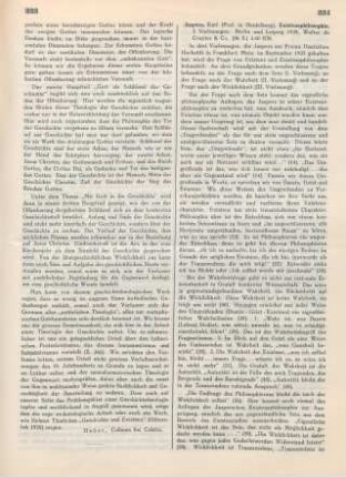 234-235 [Rezension] Jaspers, Karl, Existenzphilosophie