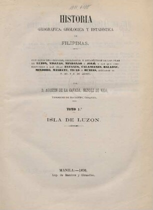T. 1: Isla de Luzon