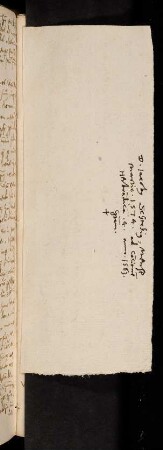 6a, Eingeklebter Zettel: D. Iacobus Scheckius, Mense Martio, 1574...
