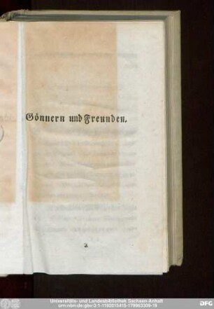 Gönnern und Freunden.