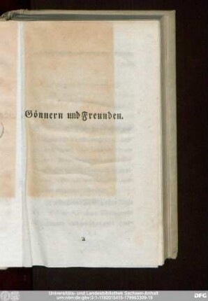 Gönnern und Freunden.