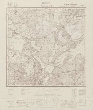 3544 Potsdam (Nord), Topographische Karte 1:25000 (4cm - Karte)