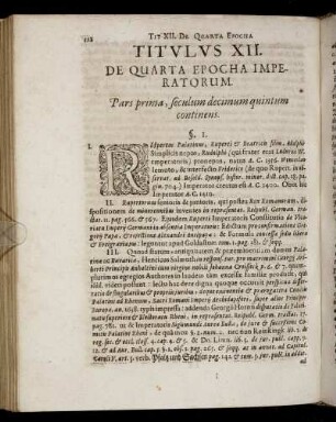 Titulus XII. De Quarta Epocha Imperatorum.
