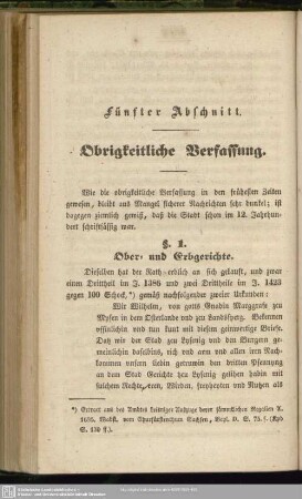 Fünfter Abschnitt. Obrigkeitliche Verfassung