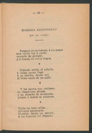 Moreira deshonrado por un amigo