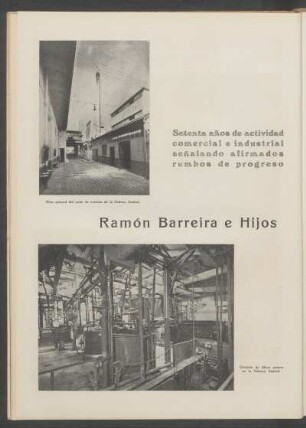 Ramón Berreira e Hijos : Setenta años de actividad comercial e industrial señalando afirmados rumbos de progreso