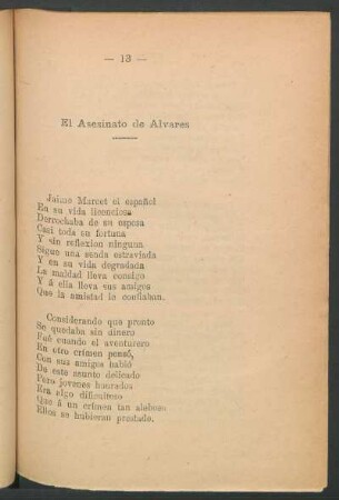 El asesinato de Alvares