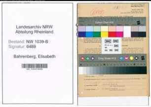 Entnazifizierung Elisabeth Bahrenberg , geb. 30.07.1912 (Zahnaerztin)