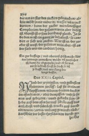 Ein gar krefftige/ und uberauß geschmache kütten latwerge zumachen ... Das XXII. Capitel.