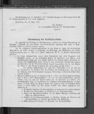 Überwachung d. Kraftverkehrs.