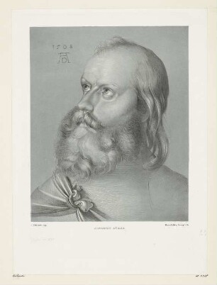 Aufwärts blickender Apostelkopf (Detail aus dem "Heller-Altar")