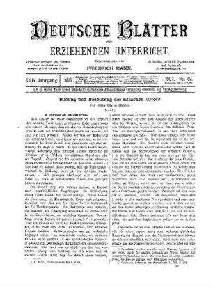 Bildung und Bedeutung des sittlichen Urteils : (Schluss)