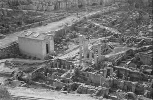 Reisefotos Libyen. Kyrene, antike griechische Stadt. Teilansicht von erhöhtem Standpunkt