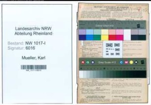 Entnazifizierung Karl Mueller , geb. 10.04.1902 (Fachmeister)