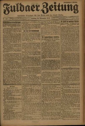 Ausgabe vom Freitag, den 14. Dezember 1923.
