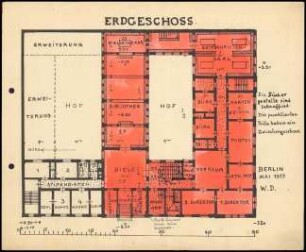 Tuschezeichnung. Erdgeschoss