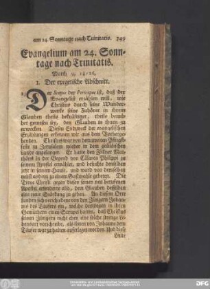 Evangelium am 24. Sonntage nach Trinitatis. Matth. 9, 18 - 26.
