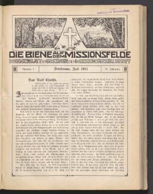 Nummer 7. Friedenau, Juli 1911. 78. Jahrgang