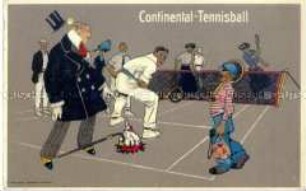 Werbung für Continental-Tennisbälle