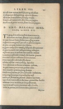 P. Virg. Maronis Aeneidos, Liber VII.