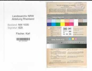 Entnazifizierung Karl Fischer , geb. 28.08.1889 (Beamter)