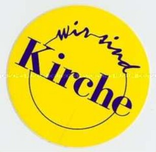 Aufkleber der Initiative "Wir sind Kirche"