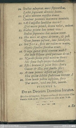 Psalmus L. Deus Deorum Dominus locutus